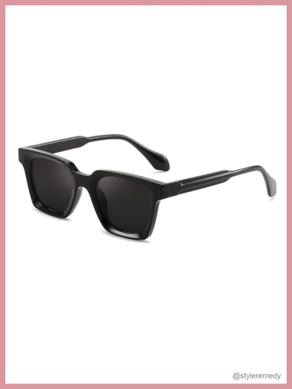 Retro Square Sunglasses Men Women Rectangle Thick Frame Shades Classic Designer